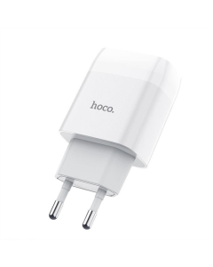 Зарядний пристрій Hoco C72A Glorious (1USB, 2.1А) (6931474713018) + кабель Type-C Білий (White)