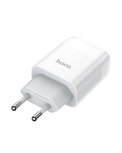 Зарядний пристрій Hoco C72A Glorious (1USB, 2.1А) (6931474713018) + кабель Type-C Білий (White)