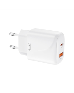 Зарядний пристрій XO L158 (USB, USB-С, 3A) 20W Білий (White)