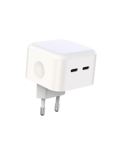 Зарядний пристрій XO L102 (2USB-Cх3A) QC3.0 (XO-L102i-WH) + кабель Lightning Білий (White)
