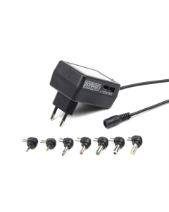 Зарядний пристрій EnerGenie (1USBx1A) (EG-MC-008) + універсальний кабель Чорний (Black)