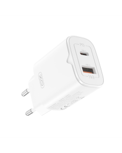 Зарядний пристрій XO L130 (1USB-С, 1USB, 3А) PD, QC 3.0 Білий (White)