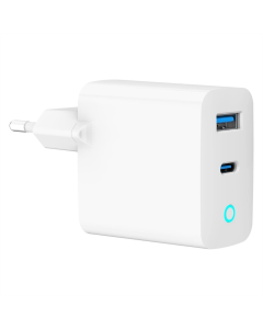 Зарядний пристрій Gembird (1USBх3A + 1USB-Cх3A) (TA-UC-PDQC30L-W-01) Білий (White)