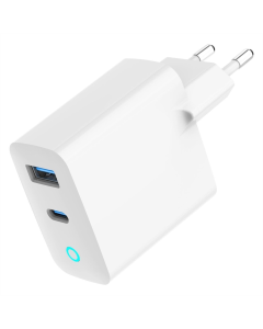 Зарядний пристрій Gembird (1USBх3A + 1USB-Cх3A) (TA-UC-PDQC30L-W-01) Білий (White)