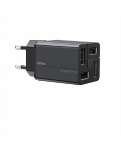 Зарядний пристрій Remax RP-U43 Wanfu (EU) (4USB 3.4А) Чорний (Black)