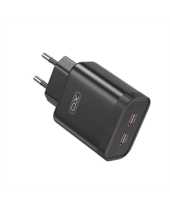 Зарядний пристрій XO L105 (2USB-С, 3А) PD Чорний (Black)