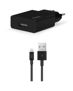 Зарядний пристрій Ttec SmartCharger USB 2.1А (2SCS20LS) + кабель Lightning Чорний (Black)
