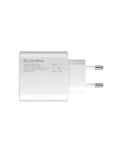 Зарядний пристрій ColorWay Power Delivery Port PPS (1USB-Cx3A) (45W) (CW-CHS034PD-WT) Білий (White)