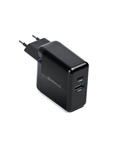 Зарядное устройство REAL-EL CH-350 QC3.0 (2USB, 3A) Черное (Black)