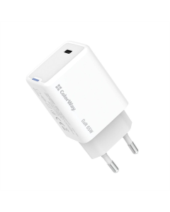 Зарядний пристрій ColorWay GaN Mini 65W PD Port PPS USB-C (CW-CHS049PD-WT) Білий (White)