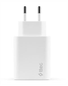 Зарядний пристрій Ttec SmartCharger Duo PD USB-C/USB-A 32Вт (2SCS24B) Білий (White)