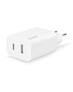 Зарядний пристрій Ttec SmartCharger Duo PD USB-C/USB-A 32Вт (2SCS24B) Білий (White)
