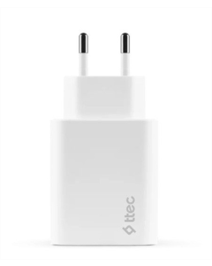 Зарядний пристрій Ttec SmartCharger Duo PD USB-C 40W (2SCS27B) Білий (White)