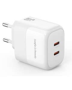 Зарядний пристрій XO L140 - 35W PD Dual port USB-C Білий (White)