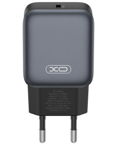 Зарядное устройство XO L155 - 30W PD с одним портом USB-C Черное (Black)