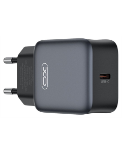 Зарядное устройство XO L155 - 30W PD с одним портом USB-C Черное (Black)