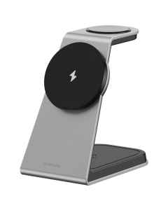 Зарядний пристрій бездротовий Proove Omni Power 3 in 1 Сірий (Grey)