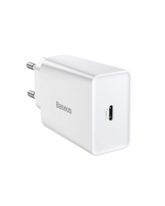 Зарядний пристрій Baseus Speed Mini PD Charger 20W (1 Type-C) Білий (White)