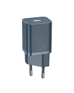 Зарядное устройство Baseus Super Silicone PD Charger 20W (1USB-C) Синий (Blue)