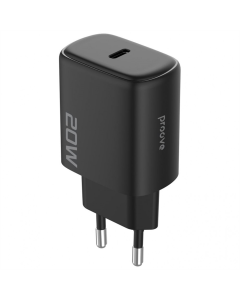 Зарядний пристрій Proove Silicone Power 2 (1 Type-C) PD 20W+ кабель Type-C to Lightning Чорний (Black)