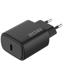 Зарядний пристрій Proove Silicone Power 2 (1 Type-C) PD 20W+ кабель Type-C to Lightning Чорний (Black)