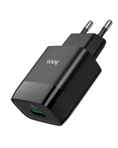 Зарядное устройство Hoco C72Q Glorious QC3.0 18W (1USB-A) Черное (Black)