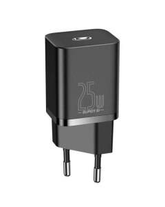 Зарядное устройство Baseus Super Si Quick Charger 25W (1USB-C) (CCSP) Черное (Black)