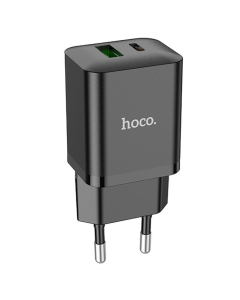 Зарядное устройство Hoco N28 Founder PD20W+QC3.0 (1USB-A/1C) Черное (Black)