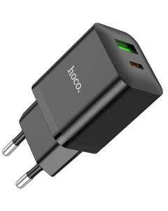 Зарядное устройство Hoco N28 Founder PD20W+QC3.0 (1USB-A/1C) Черное (Black)