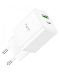 Зарядний пристрій Hoco N28 Founder PD20W+QC3.0 (1USB-A/1C) Білий (White)