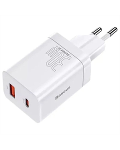 Зарядное устройство Baseus Super Si Pro Quick Charger 30W (1USB-A/1C) (CCSUPP-E) Белый (White)