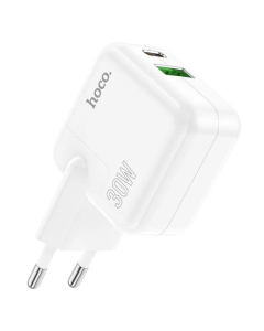 Зарядное устройство Hoco C111A PD 30W+QC3.0 (1USB-A/1C) Белый (White)