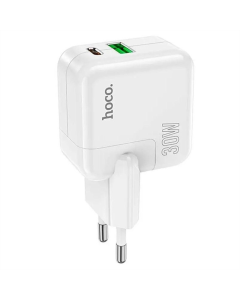 Зарядное устройство Hoco C111A PD 30W+QC3.0 (1USB-A/1C) Белый (White)