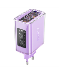 Зарядний пристрій Acefast A45 Exploration series PD65W GaN (1USB-A/2C) Фіолетовий (Purple Alfalfa)