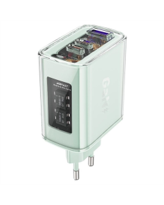Зарядное устройство Acefast A45 серии Exploration PD65W GaN (1USB-A/2C) Зеленый (Mountain Mist)