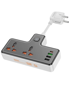 Зарядний пристрій Hoco AC12A Reise (PD30W/1C3A) + Socket Чорний (Black)