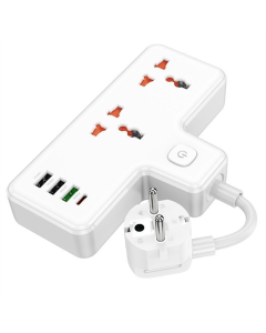 Зарядний пристрій Hoco AC12A Reise (PD30W/1C3A) + Socket Білий (White)