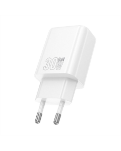 Зарядное устройство Hoco N63 Gentle PD30W+QC3.0 (1USB-A/1C) + кабель Type-C to Lightning Белый (White)