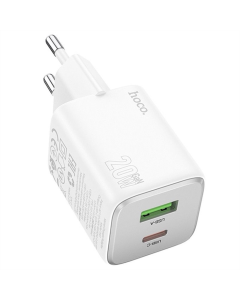 Зарядное устройство Hoco N41 Almighty PD20W+QC3.0 (1USB-A/1C) Белый (White)