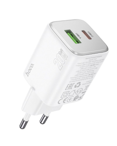 Зарядное устройство Hoco N41 Almighty PD20W+QC3.0 (1USB-A/1C) Белый (White)