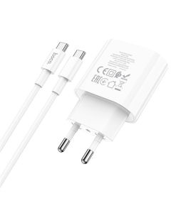 Зарядное устройство Hoco C94A Metro PD20W (1USB-C) + кабель Type-C to Type-C Белый (White)