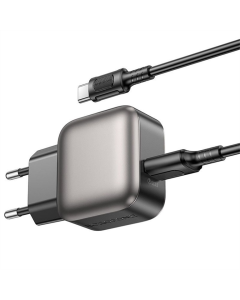 Зарядное устройство Borofone BAS52A Absolute QC3.0 18W (1USB-A) + кабель USB to Type-C Черный (Black)