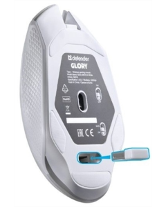Миша беспроводная Defender Glory GM-514, LED Белая (White)