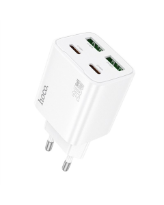 Зарядний пристрій Hoco N55 Fundador PD20W four-port (2USB-A/2C) Білий (White)