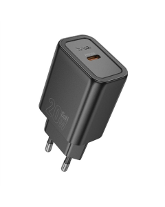 Зарядное устройство Hoco N60 Gentle PD20W (1USB-C) + кабель Type-C to Type-C Черный (Black)