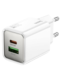 Зарядний пристрій Hoco N46 Glorious PD20W+QC3.0 (1USB-A/1C) Білий (White)