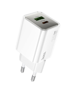 Зарядний пристрій Hoco N46 Glorious PD20W+QC3.0 (1USB-A/1C) Білий (White)