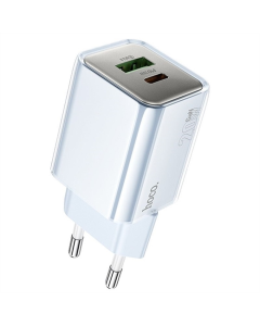 Зарядний пристрій Hoco N46 Glorious PD20W+QC3.0 (1USB-A/1C) Синій (Blue)