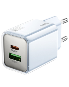 Зарядний пристрій Hoco N46 Glorious PD20W+QC3.0 (1USB-A/1C) Синій (Blue)