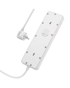 Мережевий фільтр Hoco AC14A Rico PD30W (3USB-A/1C/5xSocket) (1.5м) Білий (White)